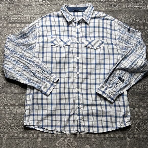 Marithe Francois Girbaud Long Sleeve Button Up Shirt Mens XXXL 3XL Blue Y2K 90s - Picture 1 of 13